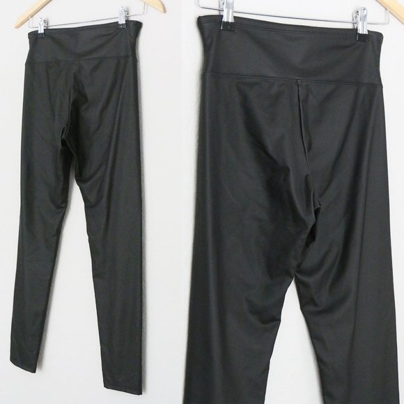 Yummie Faux Leather Shaping Legging Matte Black High Waist Size M $68 - Picture 8 of 11
